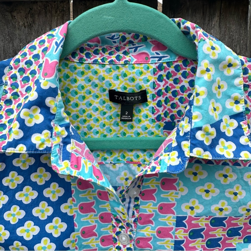 Talbots Women’s Island Patchwork Beach Preppy Coa… - image 3